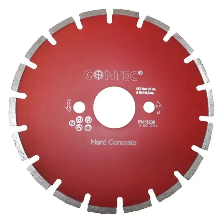 DiamantsĂ€geblatt 200 mm rot fĂŒr harte Böden - CONTEC