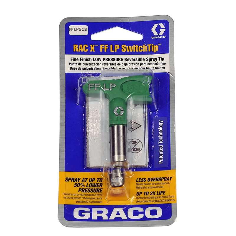 Graco RAC X FineFinish Niederdruckdüse - FFLP2XX - 10cm Spritzbreite 20°