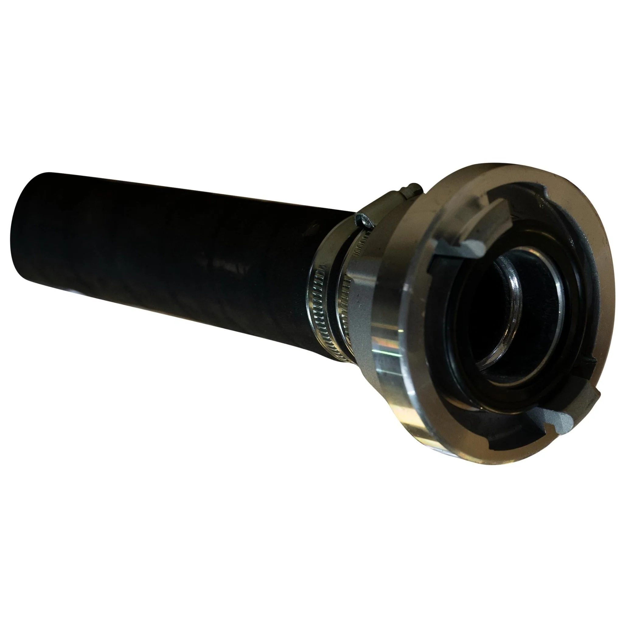 Gummi-Gipsförderschlauch 42 x 6 mm, 20 lfm komplett, montiert mit C-Kupplungen 45 mm und Klemmen