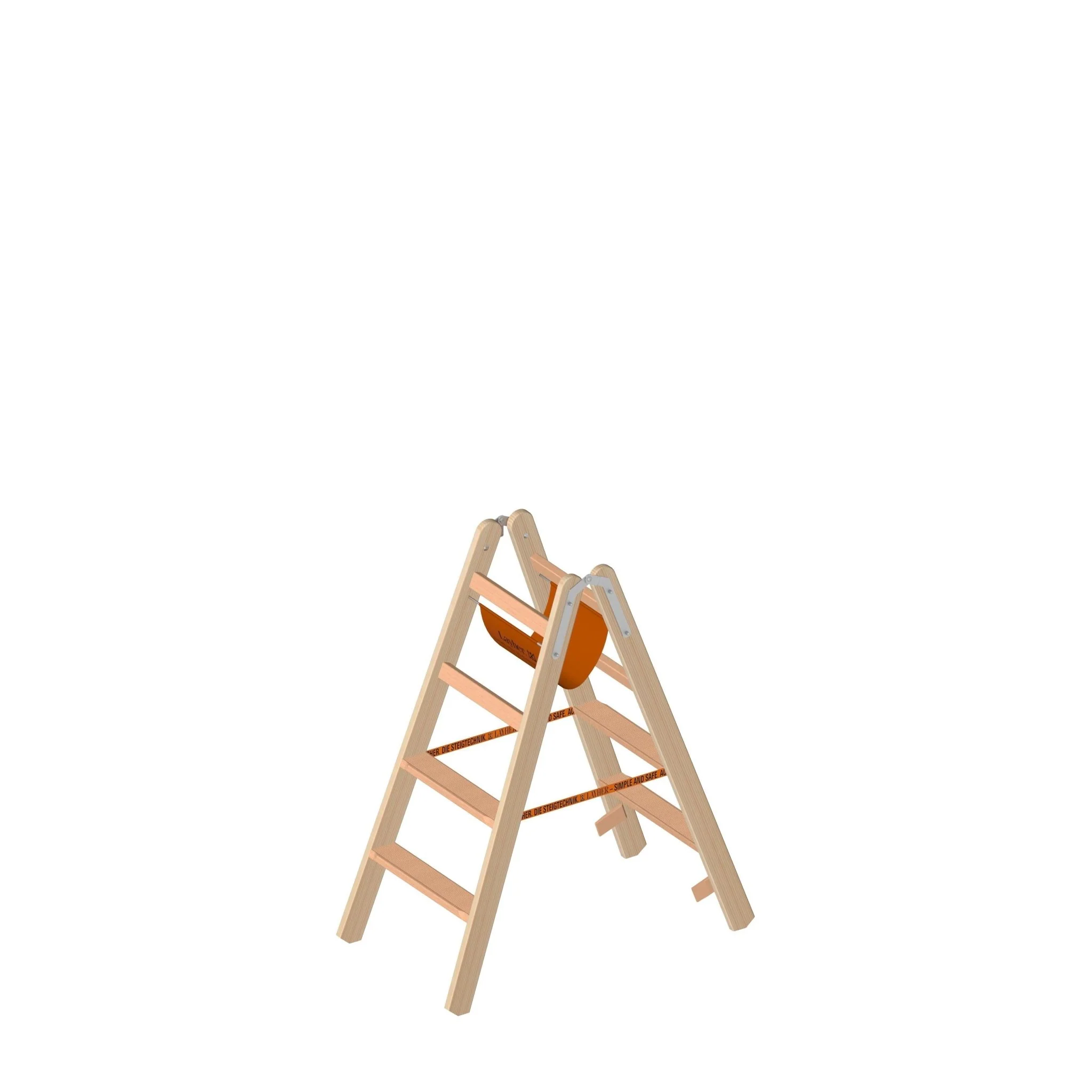 Layher - Holzstehleiter mit Stufen 1020
