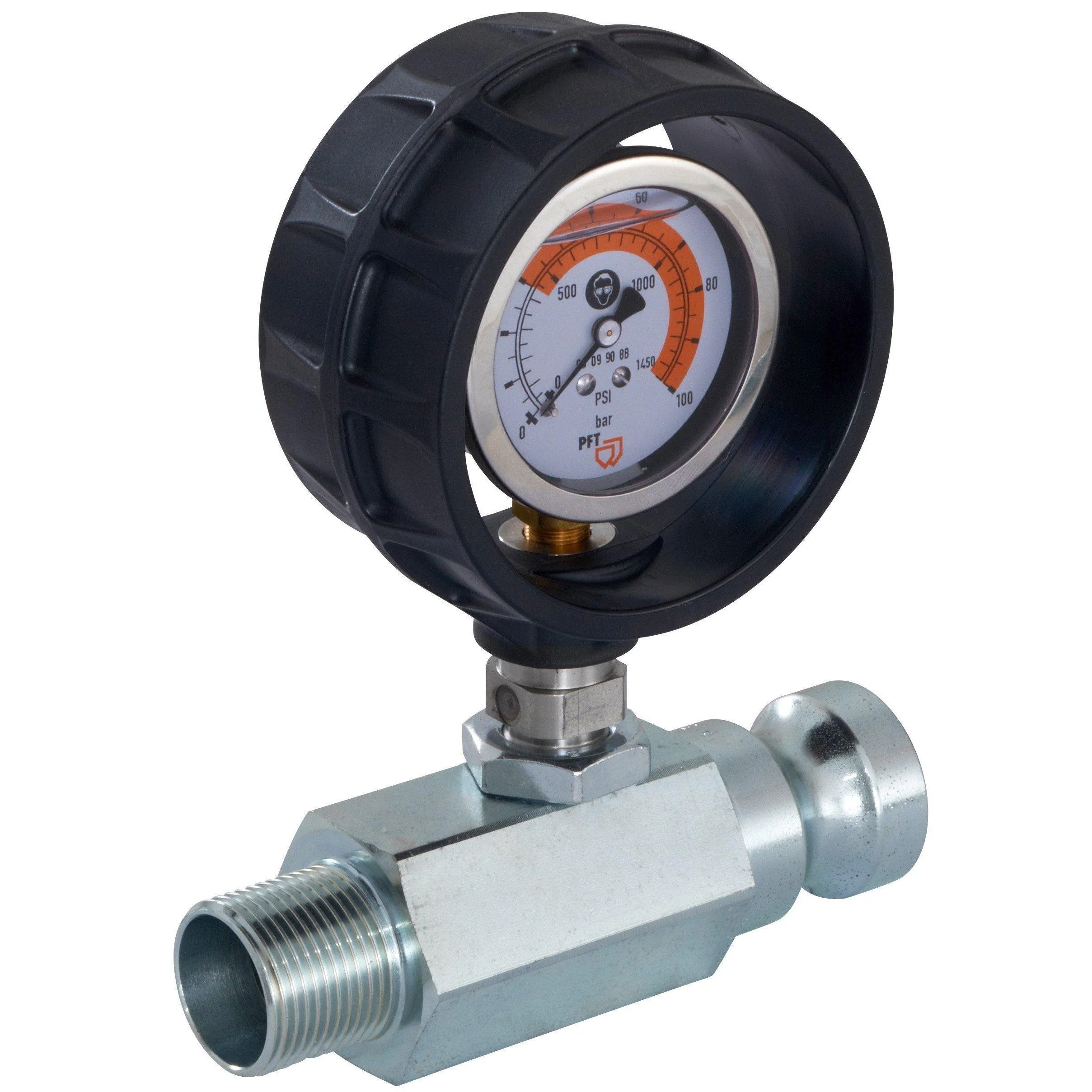 PFT Mörteldruckmanometer DN25 V-Teil | 1" AG